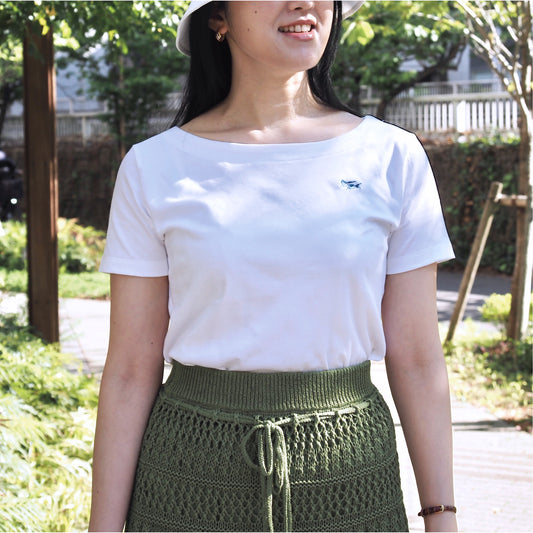 〈左馬〉ボートネックTシャツ_Made in TOHOKU