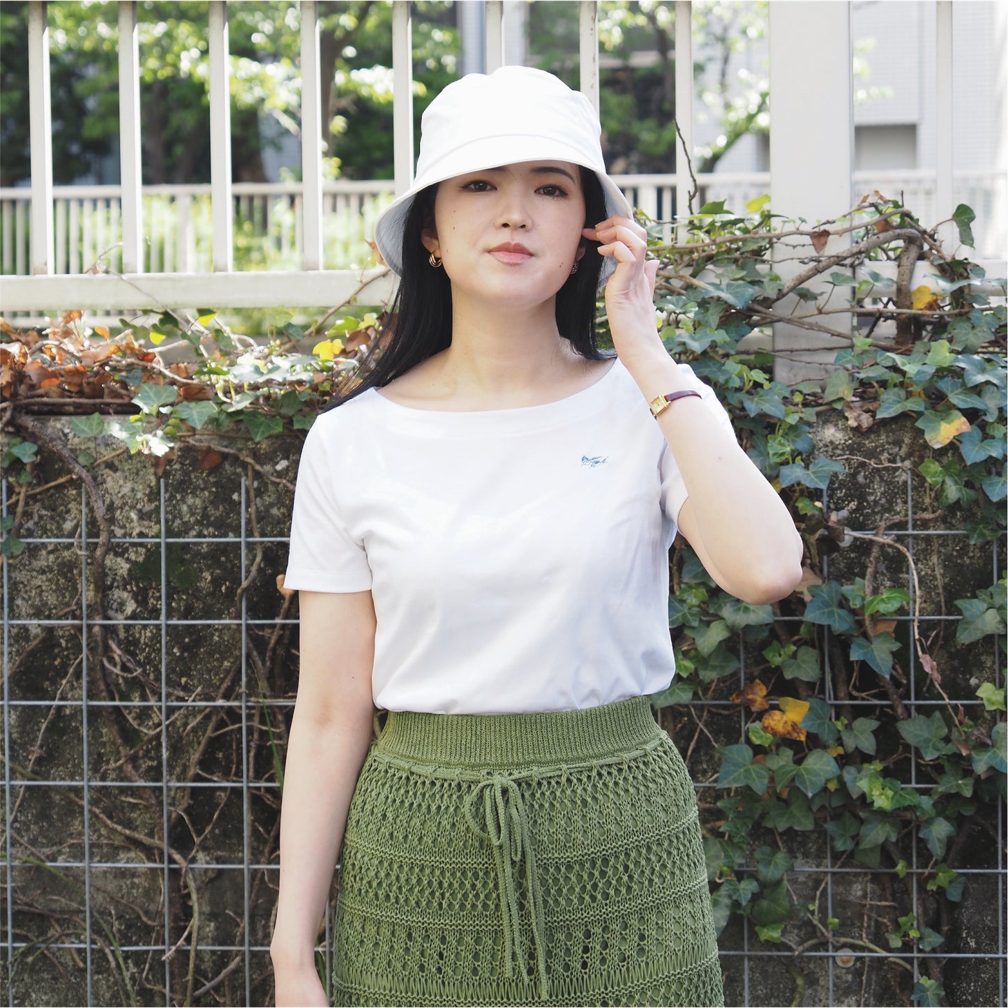 〈左馬〉ボートネックTシャツ_Made in TOHOKU